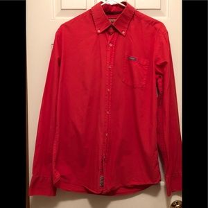 Orange Button-Down Hummer Shirt